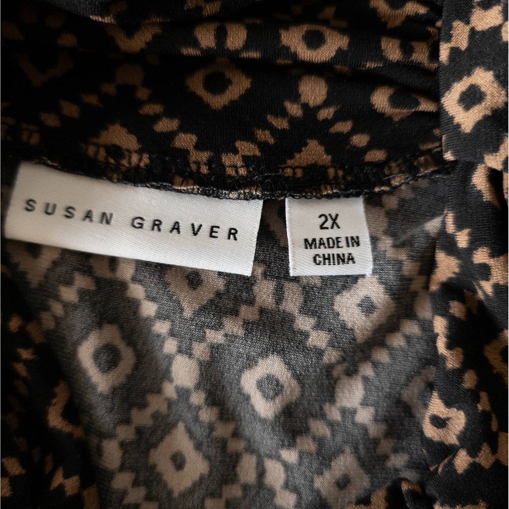 Susan Graver Liquid Knit Ruched Turtleneck Long Sleeve Tunic Top SIZE 2X A269282 - Picture 8 of 10